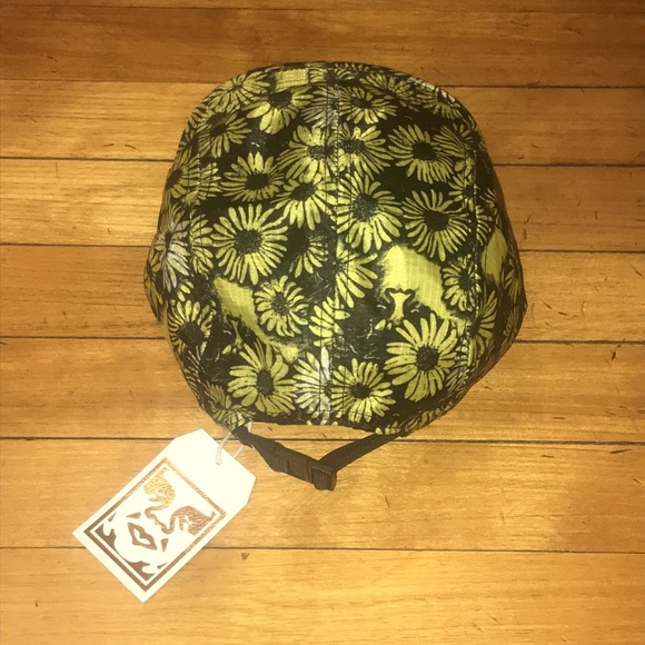 NWT Obey Rapids Black/Yellow 5 Panel Strapback Hat - Picture 2 of 5